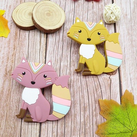 Fox design silicone baby teether