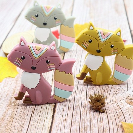 Fox design silicone baby teether