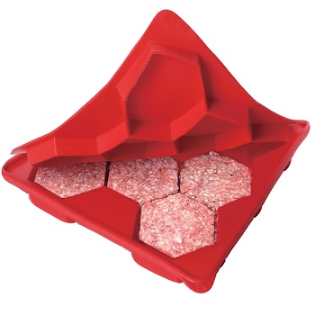 Silicone hamburger press patty freezer mould