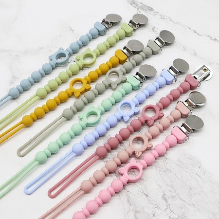 Silicone baby pacifier chain 