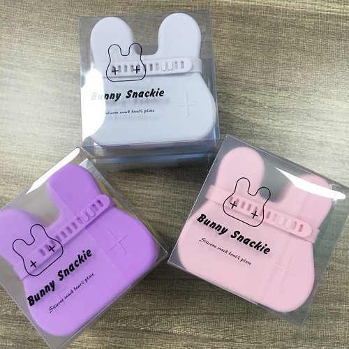Cat Rabbit Bear shape silicone snack box for kids 