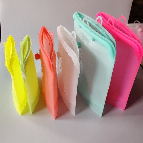 New arrival leak proof silicone ziplock food storage bag