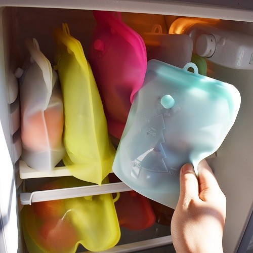 New arrival leak proof silicone ziplock food storage bag