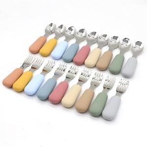 Spoon and fork set for toddlers