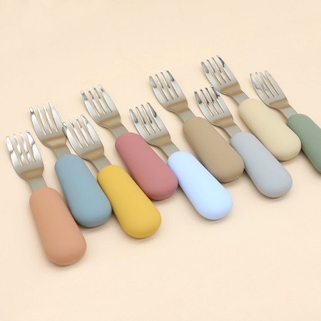 Spoon and fork set for toddlers