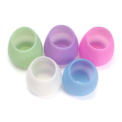 Outdoor silicone wine glasses unbreakable silicone cups for travel picnic